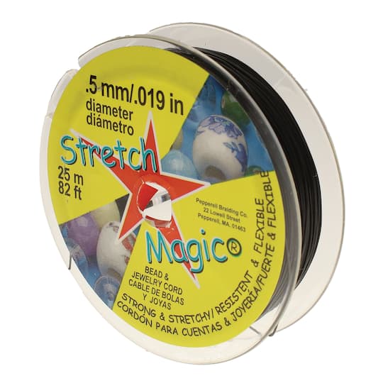 Stretch Magic&#xAE; 0.5mm Black Bead &#x26; Jewelry Cord, 25m